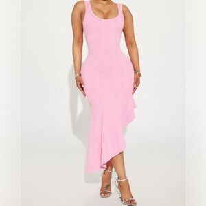 Pink Asymmetrical Dress